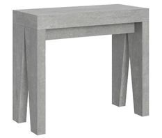 Console extensible bois gris effet ciment 12 personnes 40 à 300 cm Naxo
