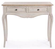 Console JARA – Bois massif de paulownia beige – 2 tiroirs – 90 cm