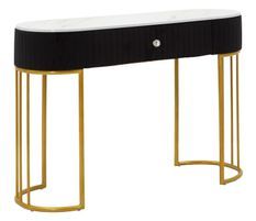 Console noire effet marbre et doré design Montpellier