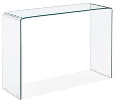 Console verre trempé transparent Kays 120 cm