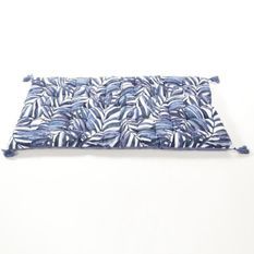 COTTON WOOD Matelas de sol souple coton imprimé - 60 x 120 x 5 cm - Blue Palm