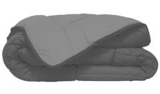 Couette chaude en microfibre acier & argent 400g/m² Calgary