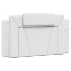 Coussin de tête de lit blanc 100 cm similicuir