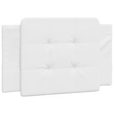 Coussin de tête de lit blanc 80 cm similicuir