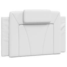 Coussin de tête de lit blanc 90 cm similicuir