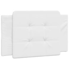 Coussin de tête de lit blanc 90 cm similicuir