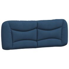 Coussin de tête de lit bleu 140 cm tissu