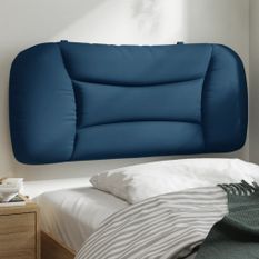 Coussin de tête de lit bleu 90 cm tissu