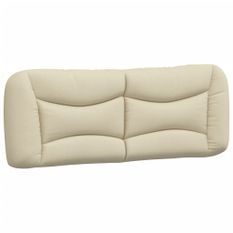 Coussin de tête de lit crème 120 cm tissu