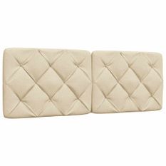 Coussin de tête de lit crème 140 cm tissu