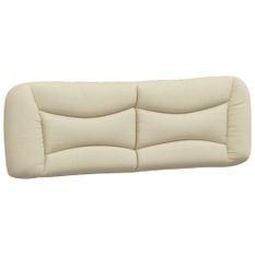 Coussin de tête de lit crème 160 cm tissu