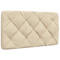 Coussin de tête de lit crème 90 cm tissu