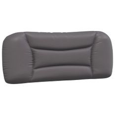 Coussin de tête de lit gris 100 cm similicuir