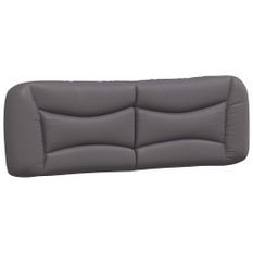 Coussin de tête de lit gris 160 cm similicuir