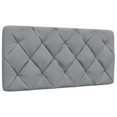 Coussin de tête de lit gris clair 100 cm tissu