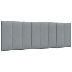 Coussin de tête de lit gris clair 120 cm tissu