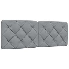 Coussin de tête de lit gris clair 120 cm tissu