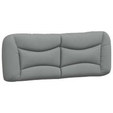 Coussin de tête de lit gris clair 140 cm tissu