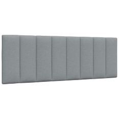 Coussin de tête de lit gris clair 140 cm tissu