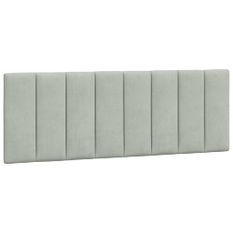 Coussin de tête de lit gris clair 140 cm velours