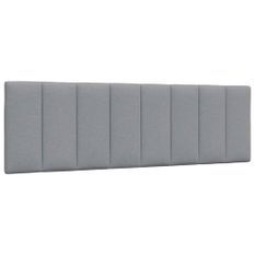Coussin de tête de lit gris clair 160 cm tissu
