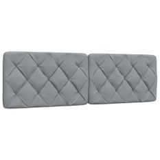Coussin de tête de lit gris clair 160 cm tissu