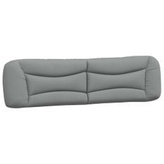 Coussin de tête de lit gris clair 200 cm tissu