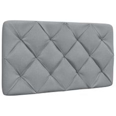 Coussin de tête de lit gris clair 80 cm tissu