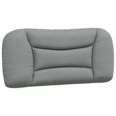 Coussin de tête de lit gris clair 90 cm tissu