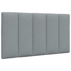 Coussin de tête de lit gris clair 90 cm tissu