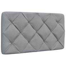 Coussin de tête de lit gris clair 90 cm tissu