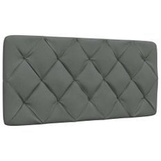 Coussin de tête de lit gris foncé 100 cm tissu