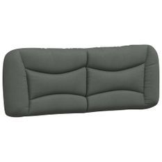 Coussin de tête de lit gris foncé 120 cm tissu