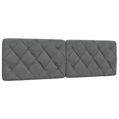Coussin de tête de lit gris foncé 160 cm tissu