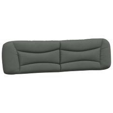 Coussin de tête de lit gris foncé 200 cm tissu