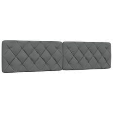 Coussin de tête de lit gris foncé 200 cm tissu