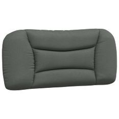 Coussin de tête de lit gris foncé 80 cm tissu