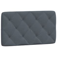 Coussin de tête de lit gris foncé 80 cm velours