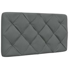 Coussin de tête de lit gris foncé 90 cm tissu