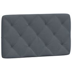 Coussin de tête de lit gris foncé 90 cm velours