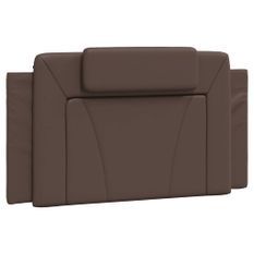 Coussin de tête de lit marron 100 cm similicuir