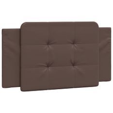 Coussin de tête de lit marron 100 cm similicuir