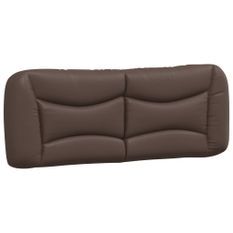 Coussin de tête de lit marron 120 cm similicuir