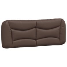 Coussin de tête de lit marron 140 cm similicuir