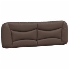 Coussin de tête de lit marron 160 cm similicuir