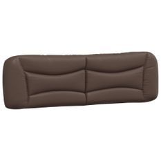 Coussin de tête de lit marron 180 cm similicuir