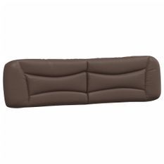 Coussin de tête de lit marron 200 cm similicuir