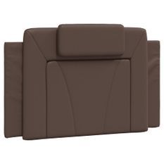 Coussin de tête de lit marron 80 cm similicuir