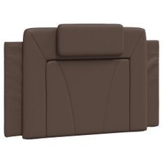 Coussin de tête de lit marron 90 cm similicuir
