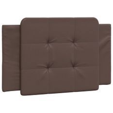 Coussin de tête de lit marron 90 cm similicuir